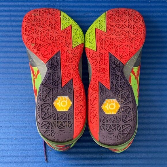 Size 11.5- Nike Kevin Durant VI 6 Energy Shoes Grey Electric Green 599424-008 main image 4